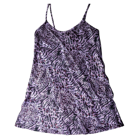 SAY#270 Fierce Y2K Animal Print Slip Dress