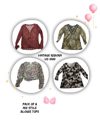 Y2K Style Blouse Medley:  Mix Tops ( VR-100)