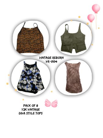 Y2K Diva Style Tops - Mixed Vintage Collection (VR-0104)