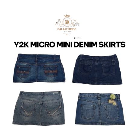 Y2K MICRO MINI GONNE DI JEANS SEXY