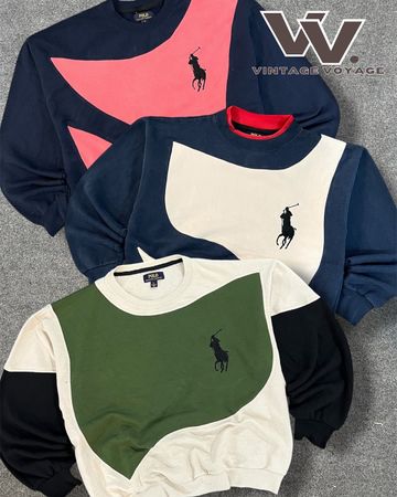 Ralph Lauren Rework Style Patchwork Jumpers - #02825