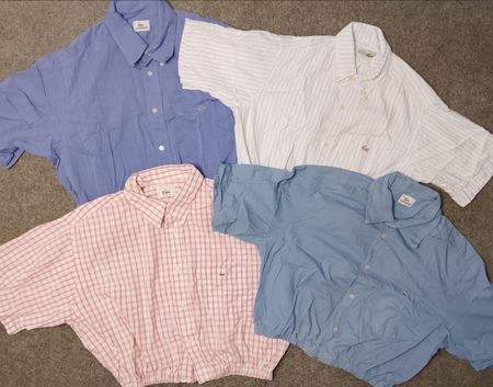 Lacoste upcycling elastische Cropped Tops