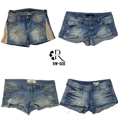 Y2K Britney Era Denim Mini Shorts(Rw-608)