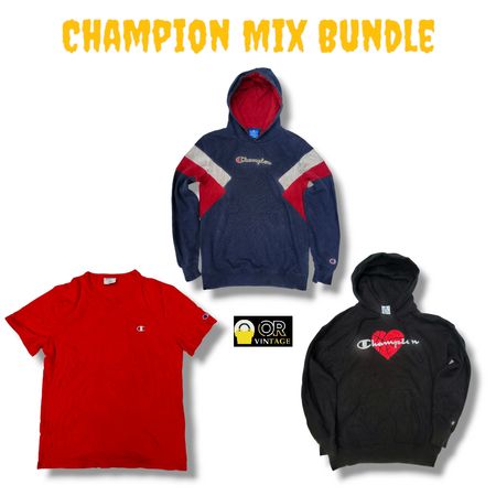 Pacchetto Fondamentale Champion – Mix di T-shirt, Felpe e Felpe con Cappuccio