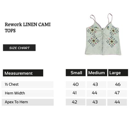 SS25 Upcycled  Linen Cami Tops