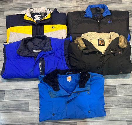 Primium starter and carhartt puffer jacket pcs 5