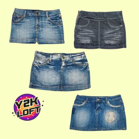 Y2K Britney Ära Denim-Minirocke