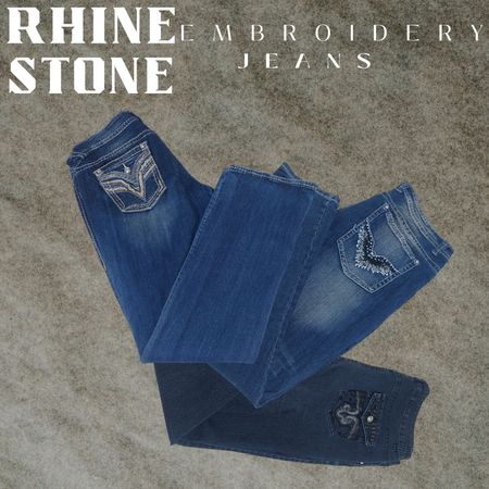 Y2K-Stickerei-Jeans 👖 😍 👌