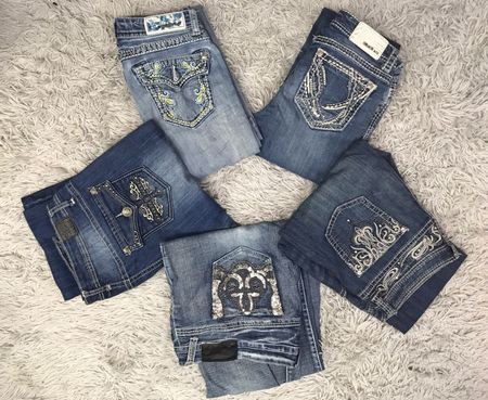 Women Y2K Flare and Bootcut Jeans Embroidery