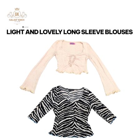 Light and lovely Sexy Long Sleeve Blouses