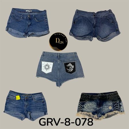 Y2k denim mini shorts (GRV-8-078)
