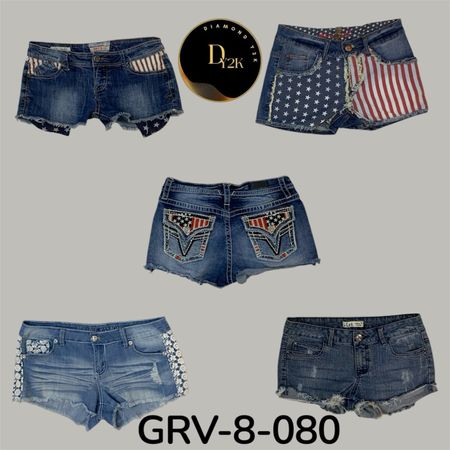 Y2k denim mini shorts (GRV-8-080)