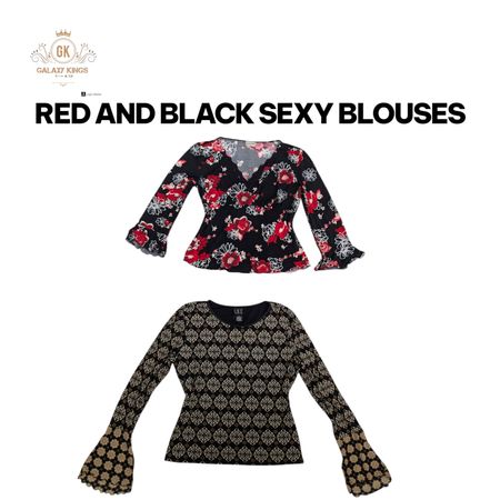 Red and Black sexy Blouses