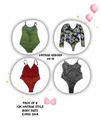 Y2K Vintage Style Bodysuits - Iconic Diva (VR-0111)