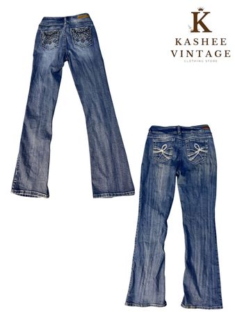 Branded flare jeans