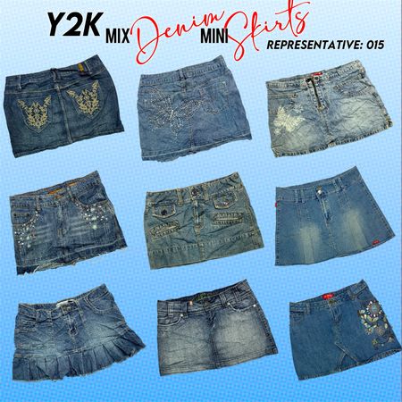 Y2K Representative Mix Denim Mini Skirts (AARP-015)