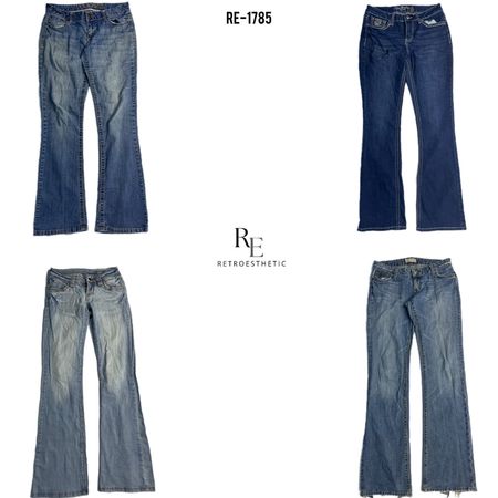 Jeans de Denim da Era Britney Y2K (RE-1785)