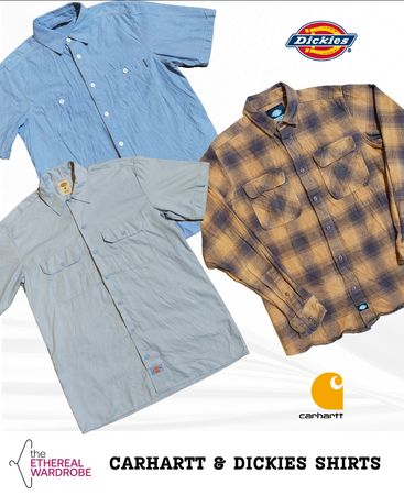 Pacote de Camisas de Botão Carhartt e Dickies (RN#1257)