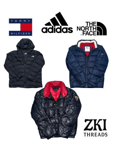 North Face, Tommy Hilfiger, Puma mix puffer jackets and long jackets