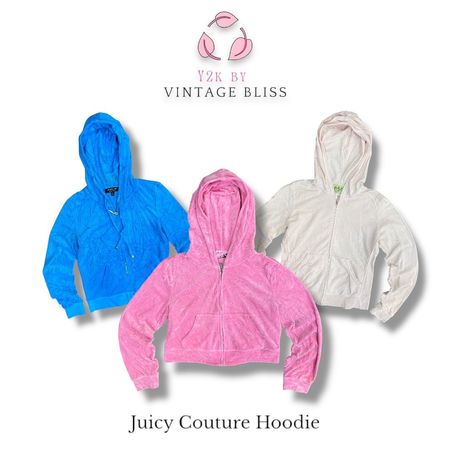 Hoodie de Veludo com Zíper Juicy Couture – Vintage Y2K
