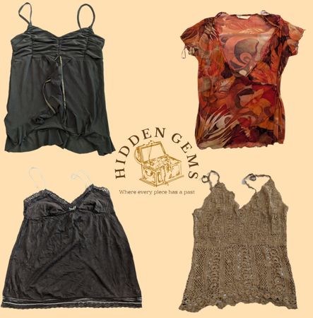 Tops de tom terroso misto Y2K (HG-037)