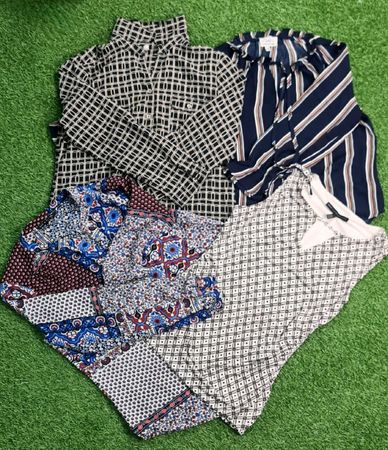 European floral printed blouse