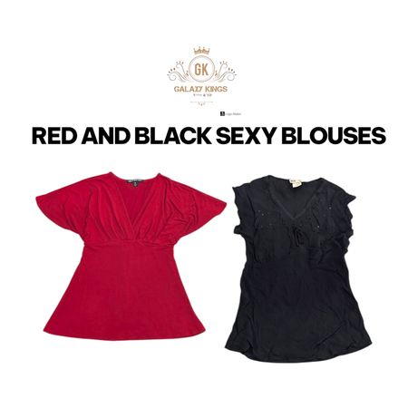 Red And Black Sexy Blouses
