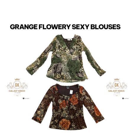 Grange Vibes Flowery Sexy Blouses