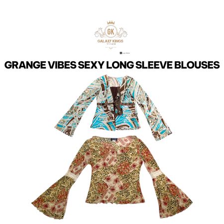 Grange Vibes Sexy Long Sleeve Blouses