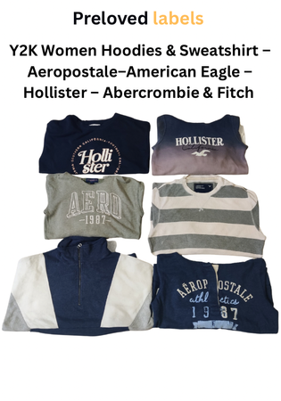 Y2K Women’s Hoodie & Sweatshirt – American Eagle, Aeropostale, Hollister, Abercrombie & fitch, Bundle –(wcv : 359)