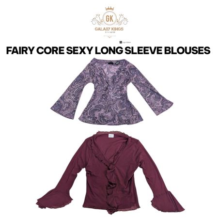 Fairy Core long Sleeve Blouses