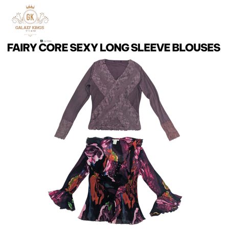 Fairy Core Sexy long Sleeve Blouses