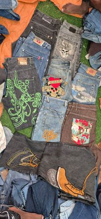 Hip hop Jean's embroidery branded and Unbranded