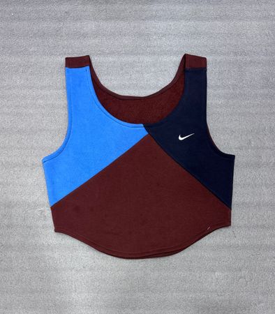 Upcycled Nike Vintage Tri-Colour Patchwork Tank