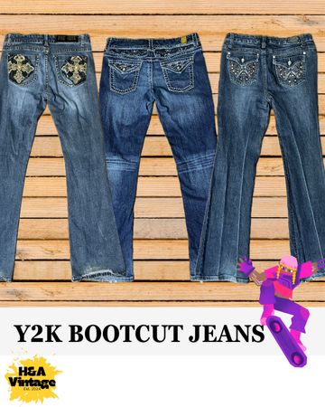 Y2K Embellished and Embroidered Bootcut Jean