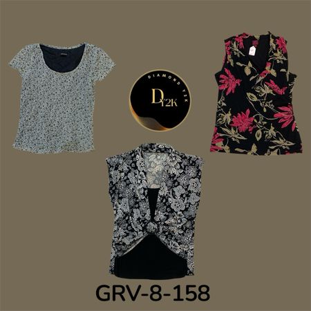 Y2k printed poly blouse (GRV-8-158)