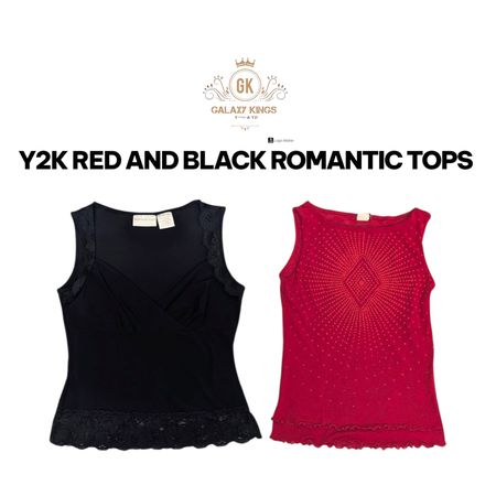 Red And Black Romantic Sexy Blouses