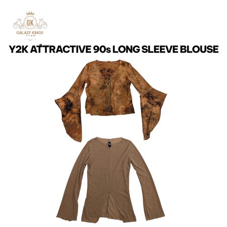 Y2K Attractive 90s Long Sleeve Blouses