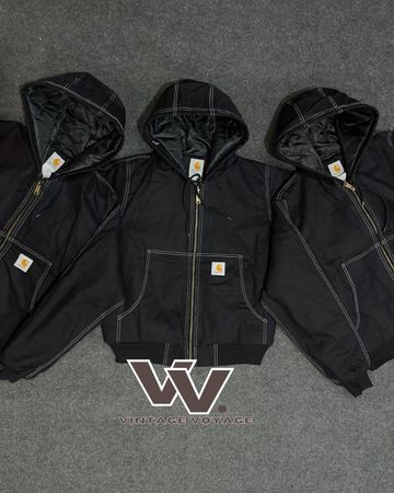 Carhartt Rework Style Noir (Blanc) Veste Active Cousue - #13825