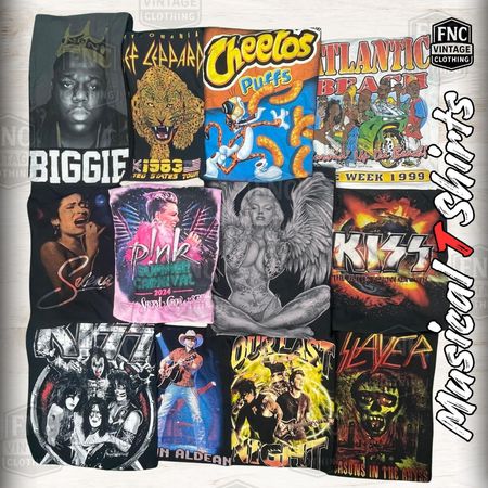 Vintage Music Band T-Shirts – Rock & Tour Graphic Tees (fnc:M-4.1)