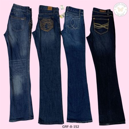 Y2K Low Rise Flared Jeans – Retro 2000s Bootcut Denim Pants (GRF-8-152)