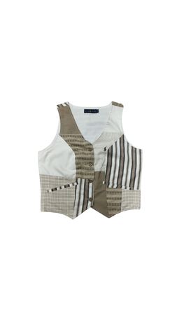 Upcycled Ralph Lauren Panel & Patchwork vest