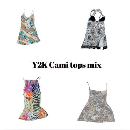 Y2K Italiano Verão Tops Cami Fofos Mix (01)