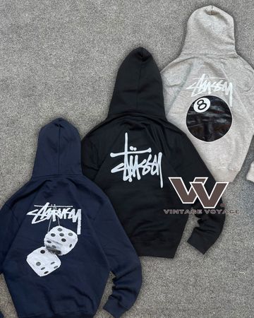 Stussy Rework Style Printed Pullover Hoodies - #15825
