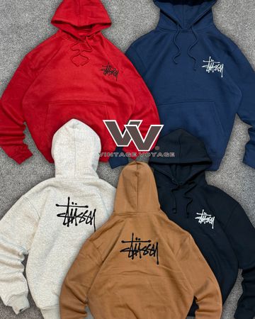 Stussy Rework Style Mélange de Couleurs Sweatshirts à Capuche Brodés - #16825