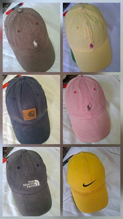 🔥 Distressed Ralph Lauren Polo+ Nike white and grey tag Vintage Hats🔥listing ID#63