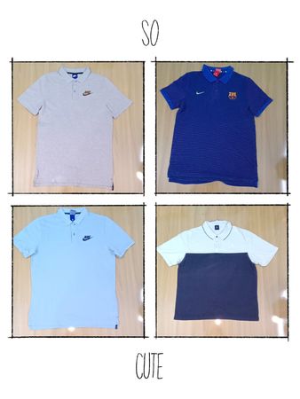 JA 0375 Vintage Nike Three Button Collar T-shirt