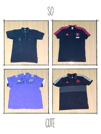 T-shirt vintage Adidas à col à trois boutons JA 0371