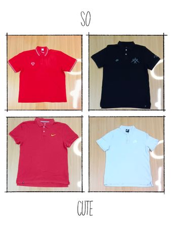 JA 0355 Vintage Nike Three Button Collar T-shirt