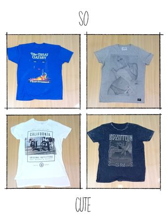 JA 0351 ヴィンテージ 無地 プリント ラウンドネック Tシャツ